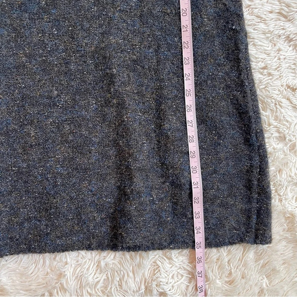 NWT Chelsea & Violet Ruffle Shoulder Sweater Dress Slate wool blend brown SZ S - Picture 8 of 12